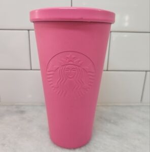 Starbucks 2014 Barbie Pink Grande Tumbler -16 Oz (No Straw)